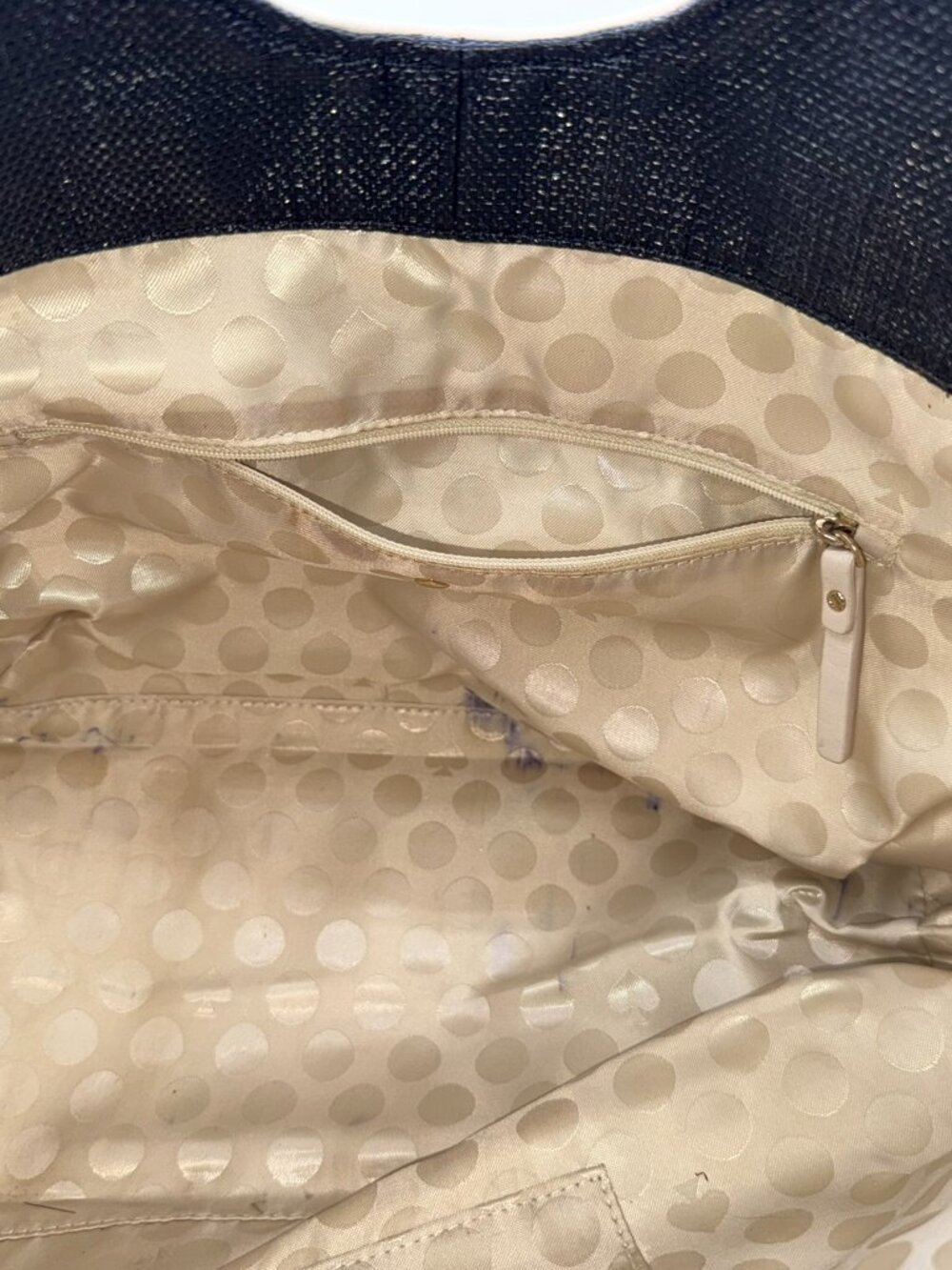 Kate Spade Black Canvas Bow Shoulder Bag Tote Purse - Picture 15 of 15